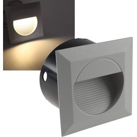 LED Wandeinbauleuchte Wegeleuchte IP65 Wetterfest Alu Gehäuse I 230V I Warmweiß