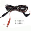 QUEAMBLER Tens Electrode Connection Cable DC 2.35 Male 2.0 mm