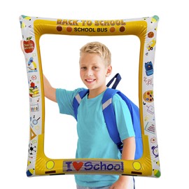 Hoblynth Back to School ‌Inflatable Selfie Photo Booth Welcome First Day of School Selfie Photo Props for Classroom Photo Decorations