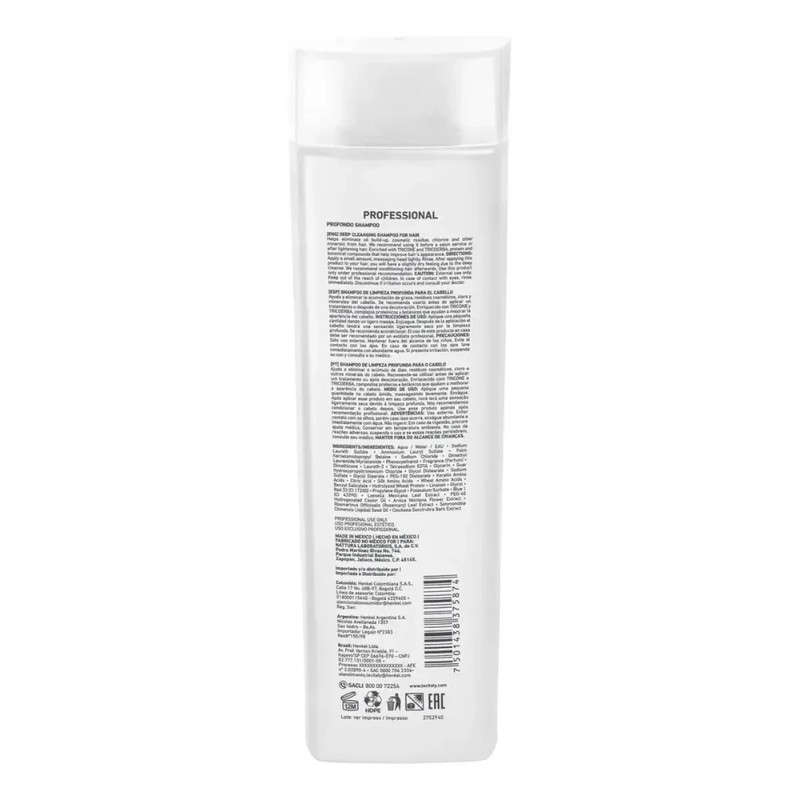 Shampoo para Cabello de Limpieza Profunda Tec Italy Profondo 300