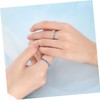 Healeved 1Pair Matching Couple Ring for Lovers Open Design Love