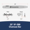Husqvarna 20 Inch Rancher Chainsaw Bar, 3/8" Pitch .058" Gauge,