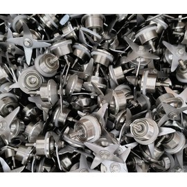 Blender Heating-Resistant Blade Set - 3-Pack Four-Leaf Stainless Steel Blender Head