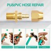 Pronese 2pcs Premium Solid Brass Pneumatics Reusable PU Hose-End Repair