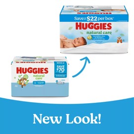 Huggies Natural Care Baby Wipes 1088 Ct Cucumber Green Tea 17 Packs.