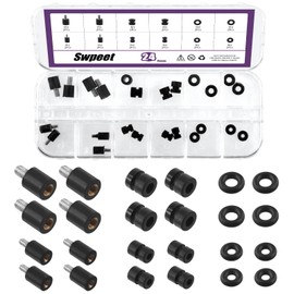 Swpeet 24Pcs M2 M3 Rubber Flight Controller Anti-Vibration Fixed Screws Damper Balls Washer O Rings Assortment Kit, Hardware Spacer Standoffs Soft Mount Vibration Shock Absorber for Flight Controller