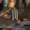 JONERAY 12-inch Ivory Beeswax Taper Candles - 9 Hour Long