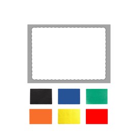 Paper Placemats for Dining Table – Disposable Scalloped Edges Blank Table Mats Great for Parties and Christmas Table Decorations 10"x14" 50 Pack (White)