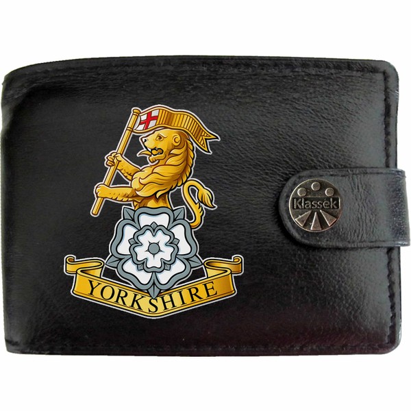 Klassek The Yorkshire Regiment Image Men Wallet Real Leather Cap