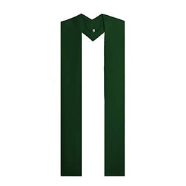 IvyRobes Unisex Adults Overlay Clergy Stole Plain Solid Emerald Church Accessory Pastor Wedding Priest 239cm