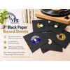 Vision Media® 7'' Black Paper Inners Sleeves - Acid Free