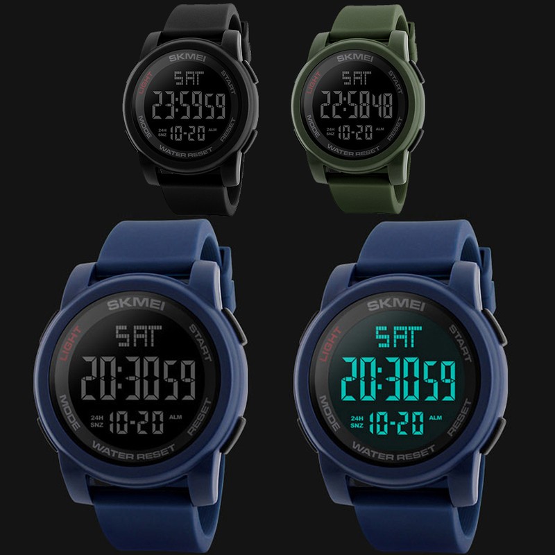 Men Digital Watch Stopwatch Alarm Countdown Casual Sports Watch