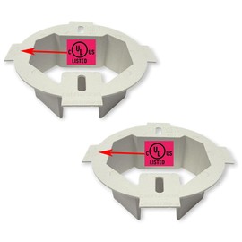 iMBAPrice IMBA-BE1R-2 UL Listed 1-Gang Plastic Electrical Ceiling Box Extender for 3.5 and 4 Round or Octagonal Boxes, 4.35-Inch x 1.5-Inch, 2-Pack