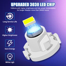 Tongze 8Pcs White T4.2 Led Bulbs: 3030 Chip Neo Wedge Led Dash Instrument Lights Bulbs Replacement Universal for Car Dashboard Lights Clock Light Engine Transmission AC Radio Switch Indication Bulb