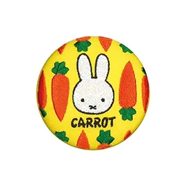 MINODA Miffy CARROT D02B1509 Embroidered Can Badge, Yellow