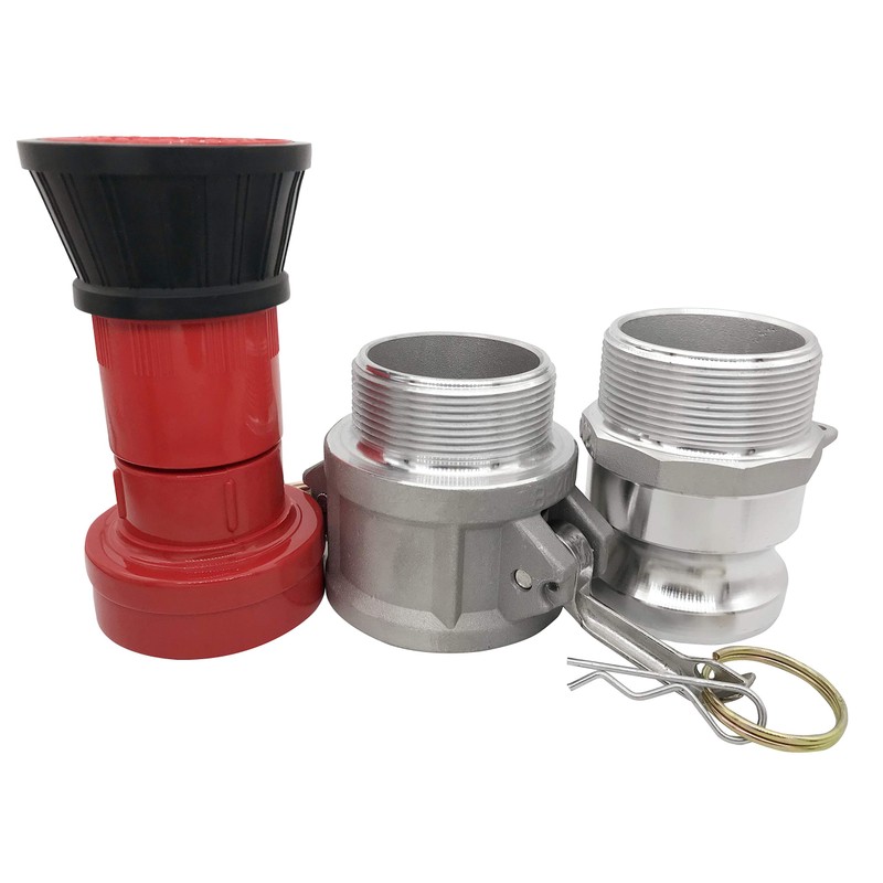SpringSpray 2" NPSH Heavy-Duty Industrial Fire Hose Nozzle with 2