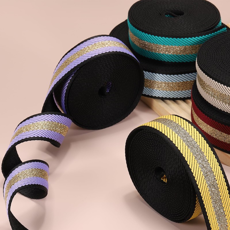 sourcing map 5 Yards Nylon Webbing Strap, 1 3/8-inch(38mm) Striped