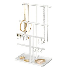 Jewelry Holder Organizer Necklace Display: Metal Aesthetic Room Decor Tree Stand for Bracelet Hanger and Earrings Storage