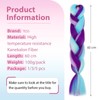 TESS Braids Extensions, Purple, 60 cm, Jumbo Braids Synthetic Hair