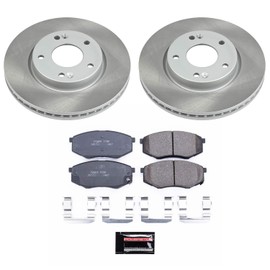 Power Stop SC5806 Front Brake Kit With Semi-Coated Brake Rotors and Ceramic Brake Pads & Hardware For Hyundai Tucson 2010-2012 | Kia Sportage 2011 [Application Specific]
