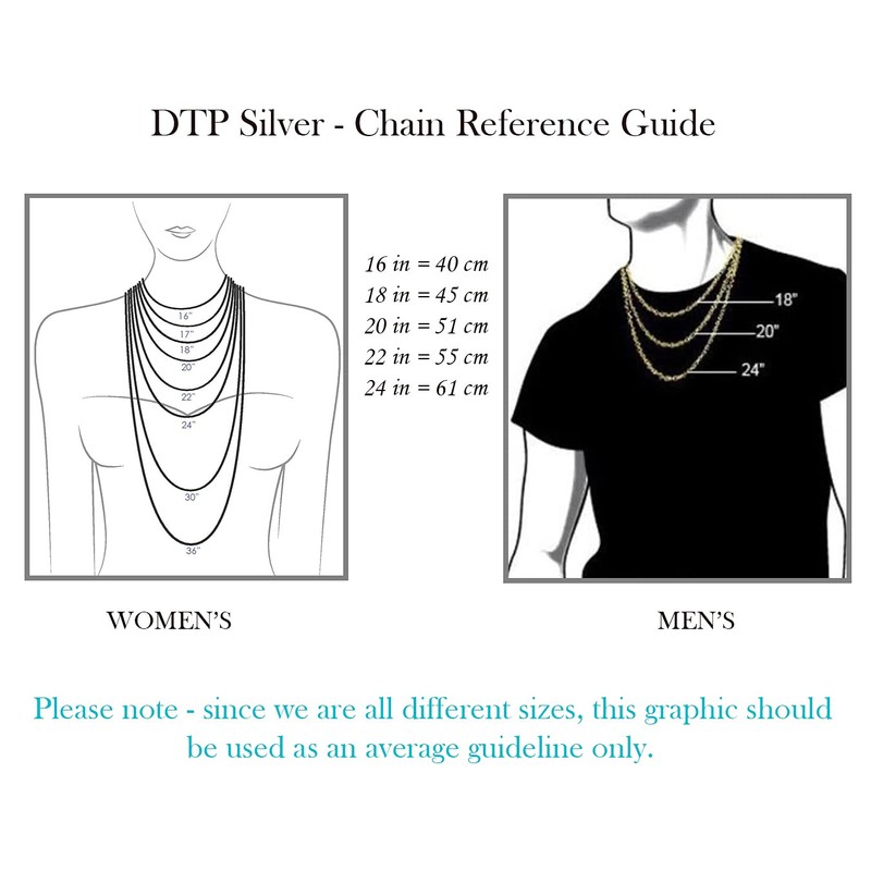 DTPsilver® 925 Sterling Silver Delicate and Robust Necklace / Ball