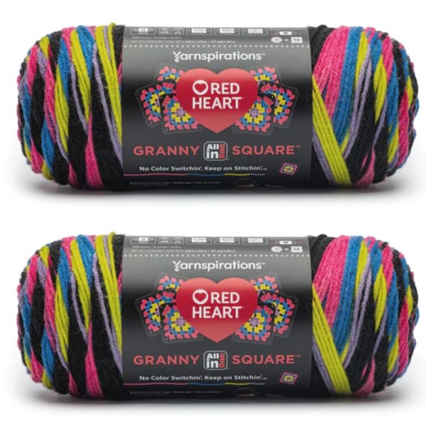 Generic Red Heart All in One Granny Square Aran -