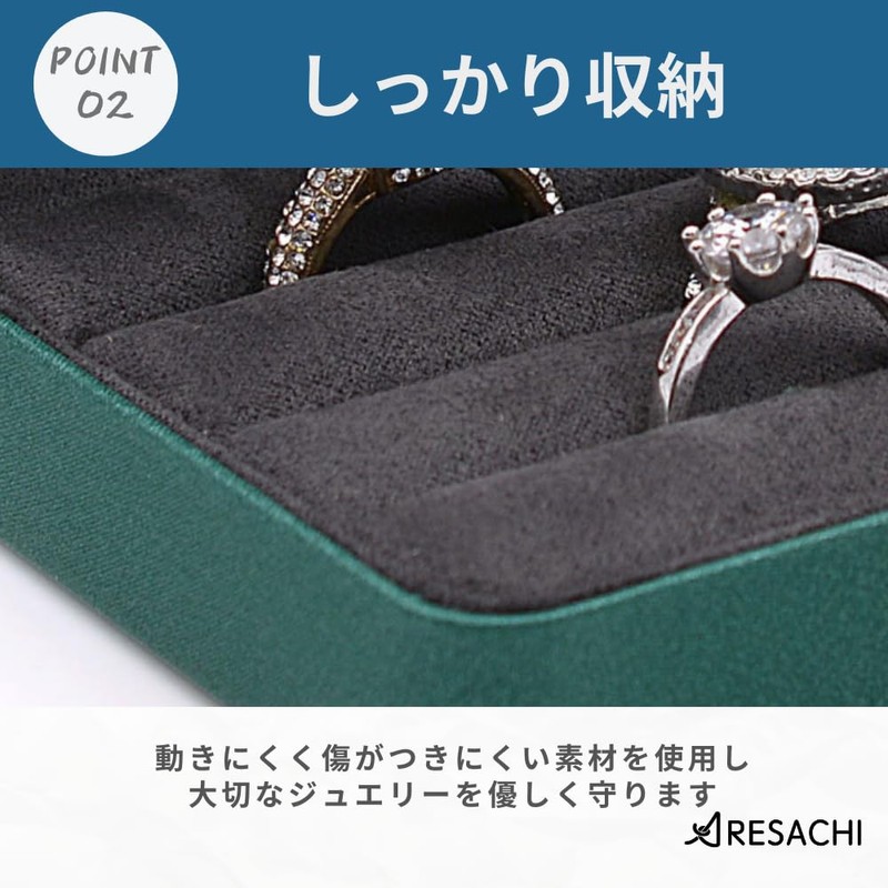 ARESACHI Ring Case, Ring Case, Portable, Ring Box, Storage, Exhibition,