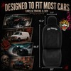 ED HARDY Car Seat Covers, Black Soft Short Plush &