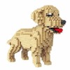 Atomic Building Golden Retriever dog. Figure to assemble with nanoblocks.
