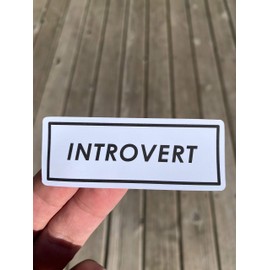 Introvert Sticker, Laptop Sticker, Water Bottle Sticker, Phone Sticker, Window Sticker, Funny Sticker, I'm Shy Sticker