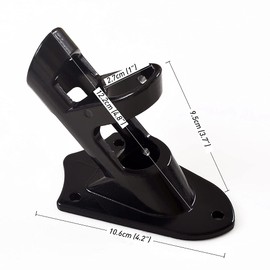 Newk Two-Position Flag Pole Holder with Mounting Accessories, Made of Aluminium Alloy with Black Finish, Strong and Rust Free Coated, 1" inner diameter
