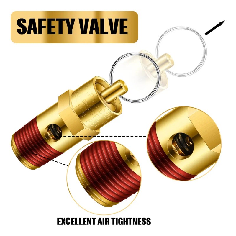 Válvula De Seguridad Npt Macho 1/4 Compresor Aire 150 Psi