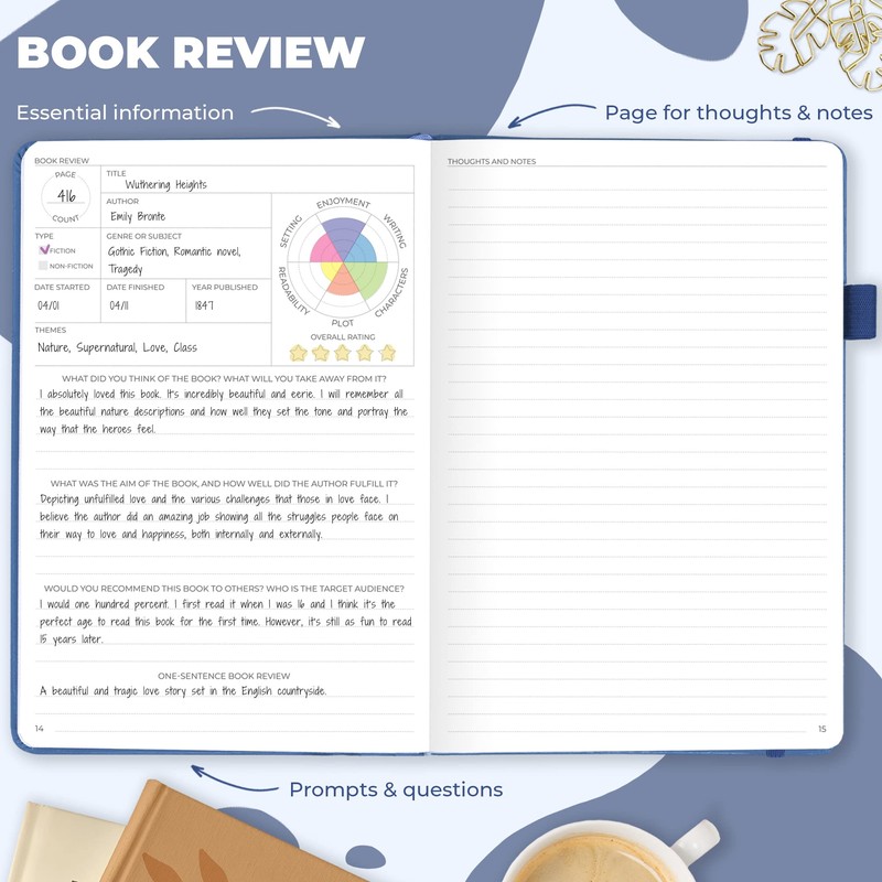Clever Fox Reading Journal – Guided Book Review Log with