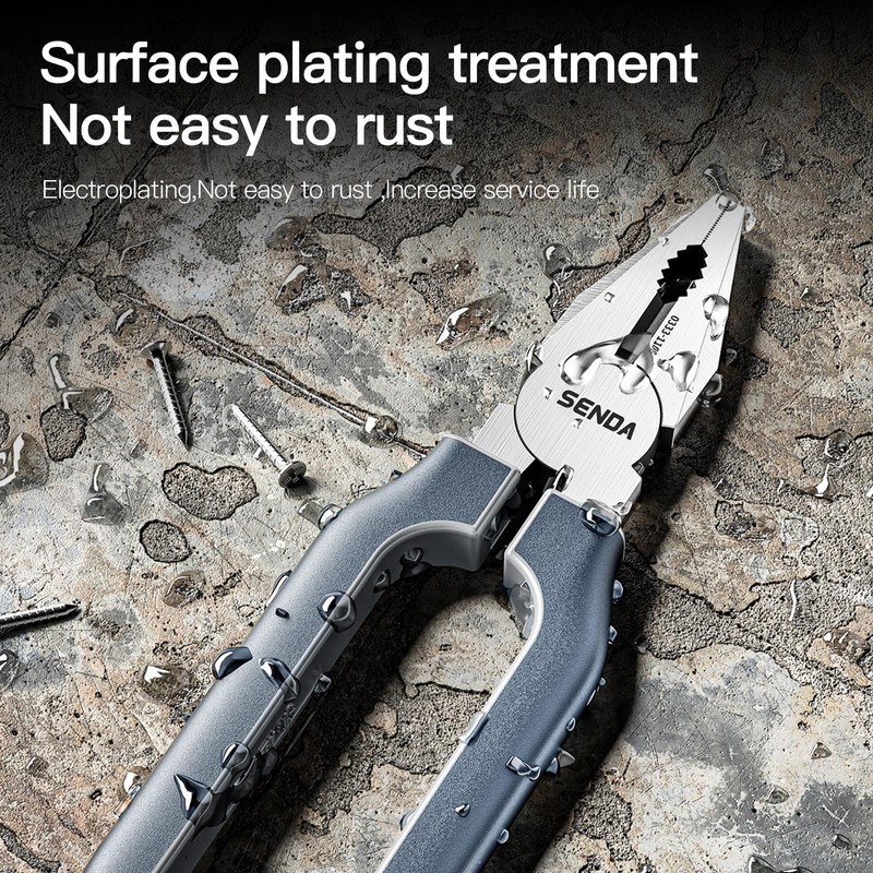 SENDA TOOLS 8 inch Lineman's Pliers - Machined Extra Strength