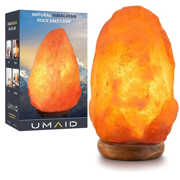 UMAID Natural Himalayan Salt Lamp - Authentic Pakistan Crystal Rock