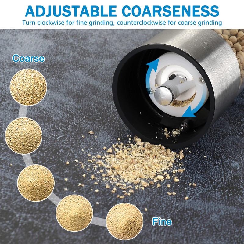 Accmor Electric Salt and Pepper Grinder Set, Automatic Salt Pepper
