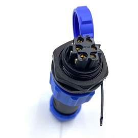 Connector Plug Aviation Plug SP21 6 Pin Solderless Aviation Plug IP68 Waterproof and Dustproof Aviation Plug for Outdoor Lamps Uses 500V 25A (12AWG Cable Screw Crimp)