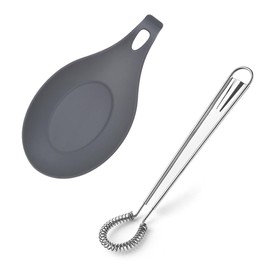 2-Piece Set Hand Whisker Egg Stirrer Small Egg Whisk Beater Manual Spring Coil Wire Whisk Blender Suitable for Various Foods to Meet Your Daily Cooking Needs