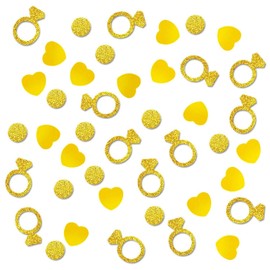 100 Pieces Of Ring Confetti And 15G Love Sequins, Shiny Confetti, Table Decoration, Wedding Decoration Confetti