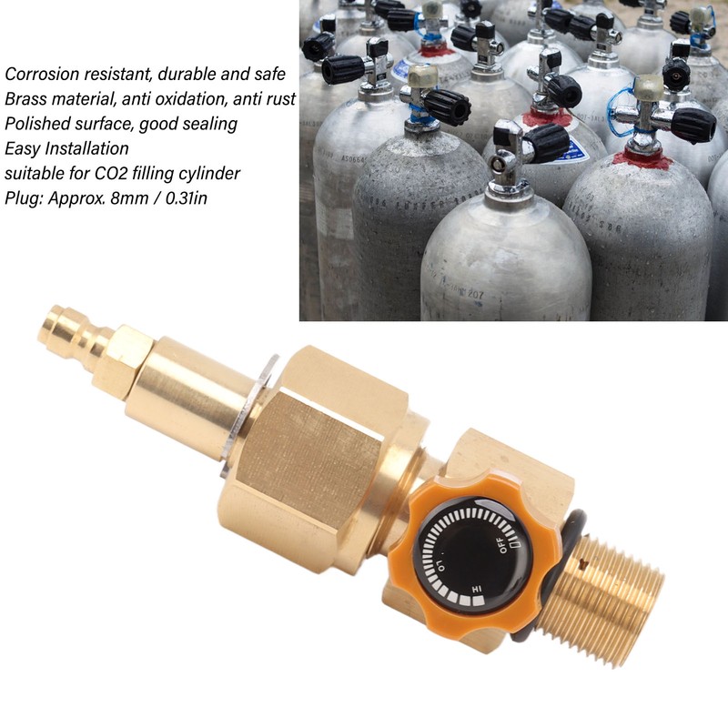 CO2 Tank Refill Valve Brass Anti Corrosion M18 X 1.5