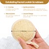 6 púas de esponjas exfoliantes para la cara, esponja limpiadora