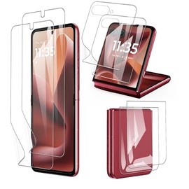 Electro-weideworld Screen Protector for Motorola Razr Ultra 2025, [2 Sets 6 PCS ] Scratch Resistant HD Clear TPU Full Covered Screen Protector for Motorola Razr Ultra 2025