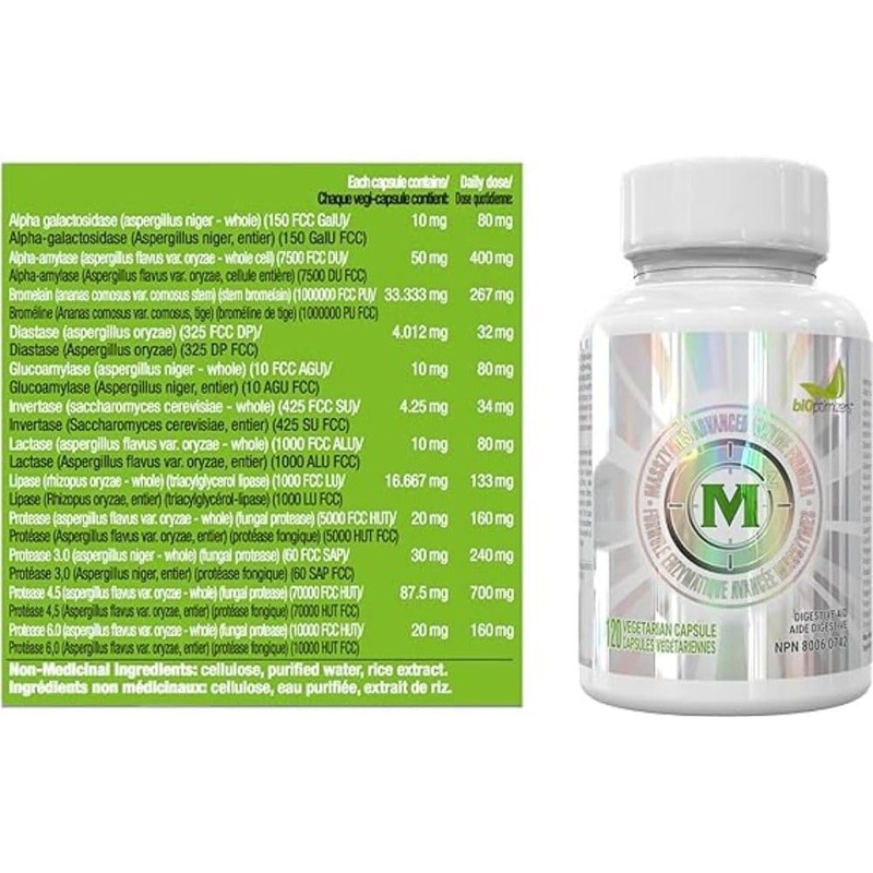 BiOptimizers Masszymes Advanced Enzyme Formula 120C 120 count