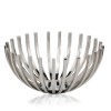 Homeroots 14" Silver Stainless Steel Decorative Bowl