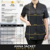 Anna Jacket Short-Sleeve Uniform for Stylist Barber Groomer Nail Tech