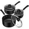 MICHELANGELO Nonstick Saucepan with Lid, Ceramic Sauce Pan Sets, Easy