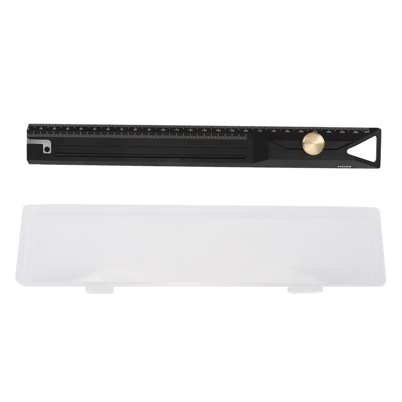 Aluminum Alloy Straight Ruler 25cm Precise Scale Professional for Woodworking