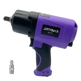 JZNTOOLS 1/2-Inch Pneumatic Impact Wrench,Air Impact Wrench 1250 ft-lbs Max Torque Heavy Duty 7000 RPM, Twin Hammer Air Impact Tool with 8-Piece Steel Impact Socket Set for Automobile Repair