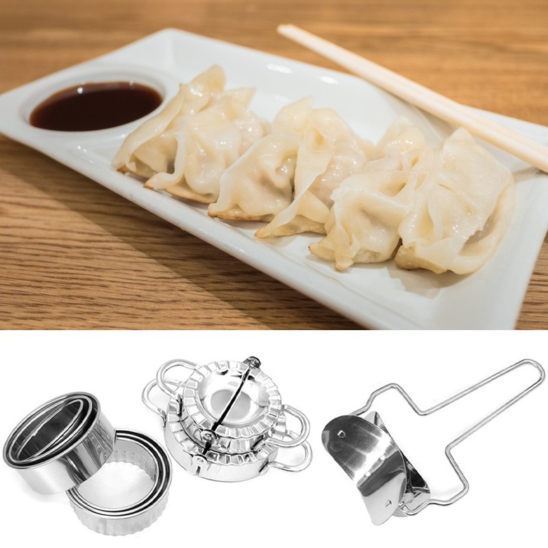 304 Stainless Steel Manual Dumplings Maker Mold Pastry Wrapper Set