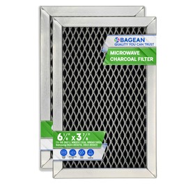 Microwave Charcoal Filter 6.15” x 3.95” for JX81J WB02X11536 WB06X10823 GE Microwave Filter Replacement - Vent Carbon Filter Freshens and Filters Kitchen Air in Over-The-Range Oven Stove Fan (2-Pack)